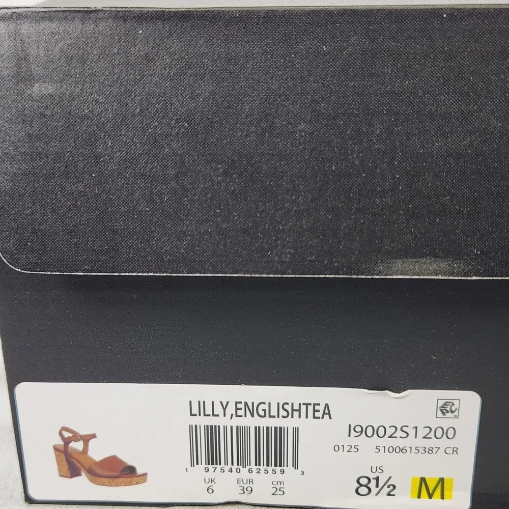 Naturalizer Lilly Sandal Women Size 8.5 English Tea Brown Cork Platform Block